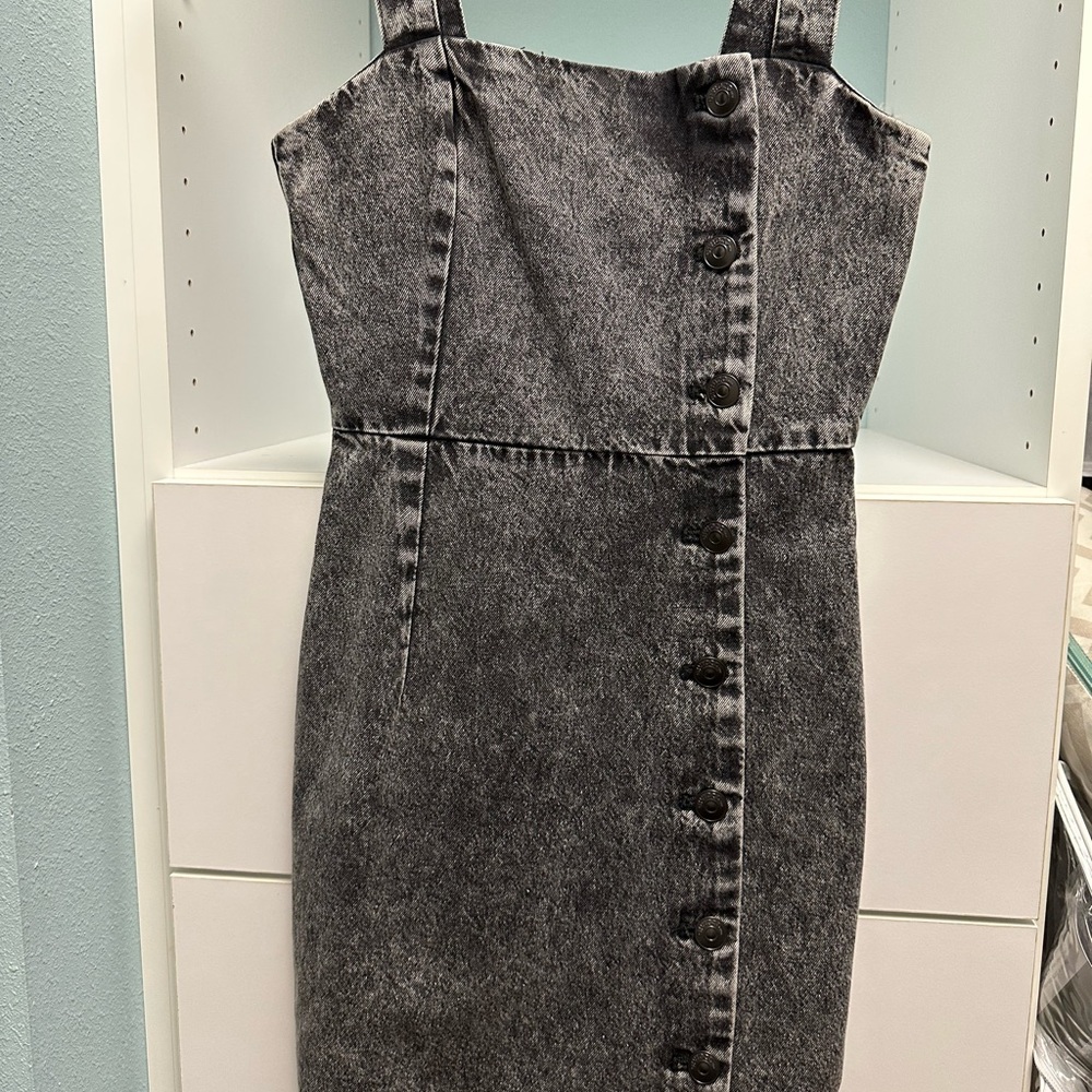 black denim dress